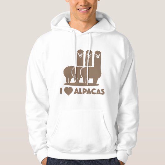 I Liebe Alpacas Hoodie (Vorderseite)