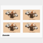 I Liebe Alpacas Rectangle Stickers (Blatt)