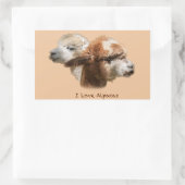 I Liebe Alpacas Rectangle Stickers (Tasche)