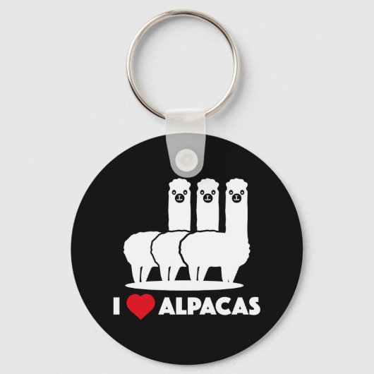 I Liebe Alpacas Schlüsselanhänger (Vorderseite)