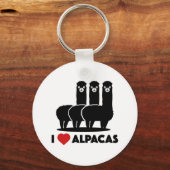 I Liebe Alpacas Schlüsselanhänger (Vorderseite)