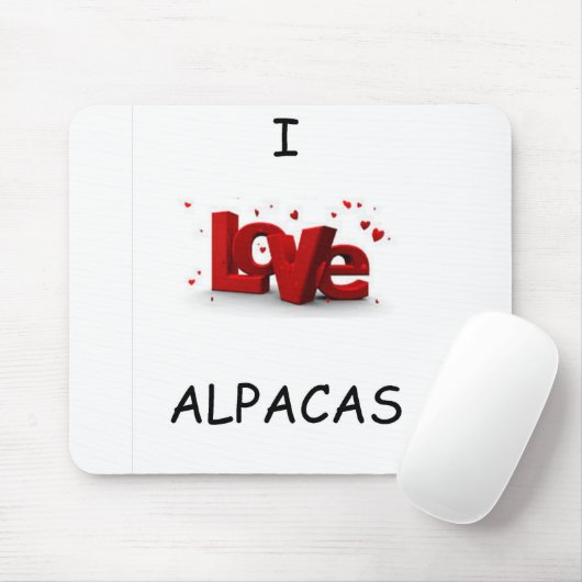 I Liebe-Alpaka-Mausunterlage Mousepad (Mit Mouse)