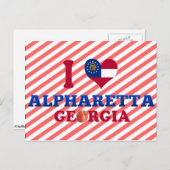 I Liebe Alpharetta, Georgien Postkarte (Vorne/Hinten)