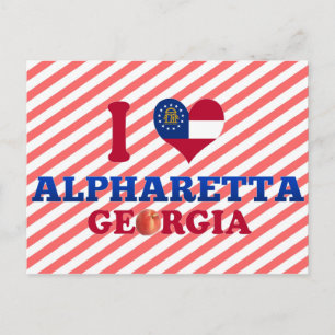 I Liebe Alpharetta, Georgien Postkarte