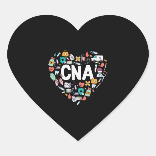 I Liebe als CNA Herz-Aufkleber (Vorderseite)