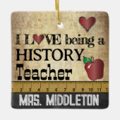 I Liebe als Geschichtslehrer | VINTAG Keramikornament (Vorderseite)