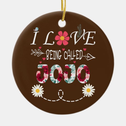 i Liebe als Jojo i Liebe, Jojo genannt Keramik Ornament (Vorne)