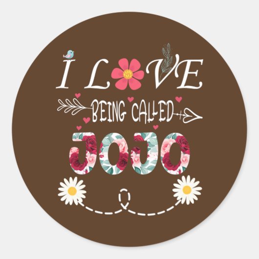 i Liebe als Jojo i Liebe, Jojo genannt  Runder Aufkleber (Vorderseite)