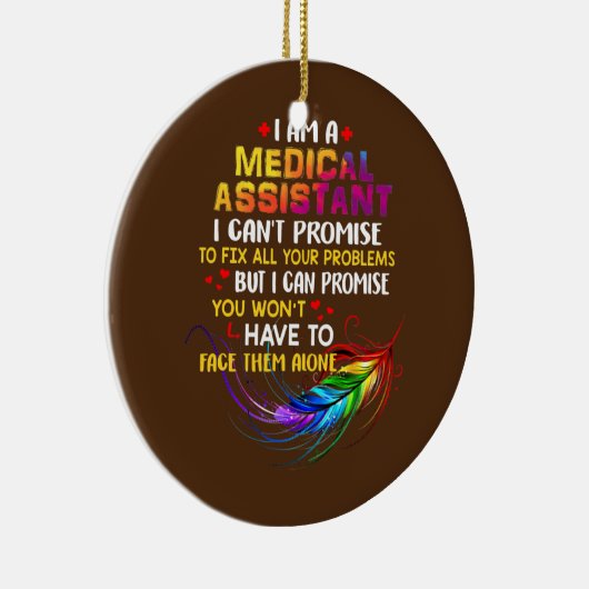 I Liebe als medizinischer Assistent Keramik Ornament (Rechts)