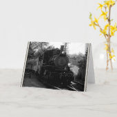 I Liebe alter Züge - Arcade und Attika Eisenbahn Karte (Gelbe Blume)