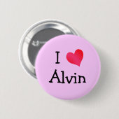 I Liebe Alvin Button (Vorne & Hinten)