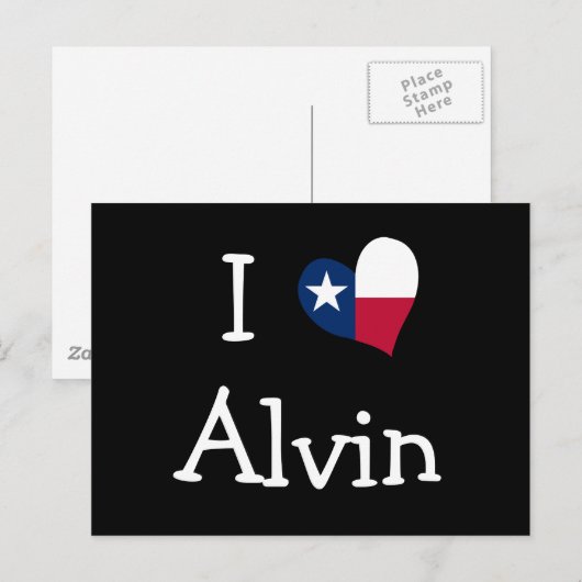 I Liebe Alvin Postkarte (Vorne/Hinten)