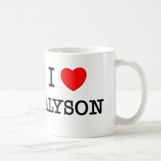 I Liebe Alyson Kaffeetasse (Rechts)
