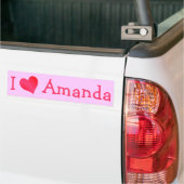 I Liebe Amanda Autoaufkleber (Auf Lkw)