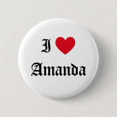 I Liebe Amanda Button (Vorderseite)