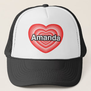 I Liebe Amanda. Liebe I Sie Amanda. Herz Truckerkappe