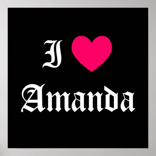 I Liebe Amanda Poster (Vorne)