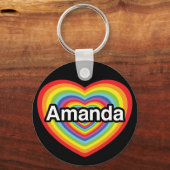 I Liebe Amanda, Regenbogenherz Schlüsselanhänger (Vorderseite)
