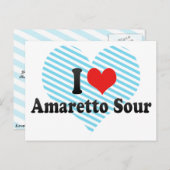 I Liebe Amaretto Sour Postkarte (Vorne/Hinten)