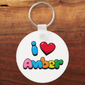 I Liebe Amber Schlüsselanhänger (Vorderseite)