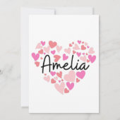 I Liebe Amelia Dankeskarte (Rückseite)