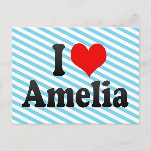 I Liebe Amelia Postkarte (Vorderseite)
