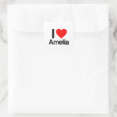 i Liebe amelia Quadratischer Aufkleber (Tasche)