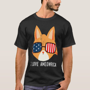 I Liebe Ameowrica American Orange Tabby Cat T-Shirt