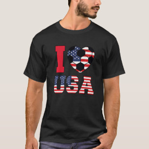 I Liebe America American Boys Girl Kids Soccer b T-Shirt