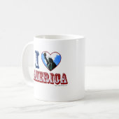I Liebe America Heart Liberty Logo Art Fun Kaffeetasse (Vorderseite Links)