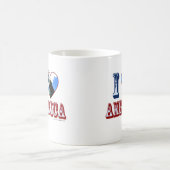 I Liebe America Heart Liberty Logo Art Fun Kaffeetasse (Mittel)