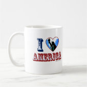I Liebe America Heart Liberty Logo Art Fun Kaffeetasse (Links)