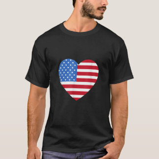I Liebe America Liebe Flag Herzstück 4. Juli T-Shirt