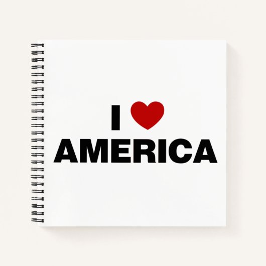 I Liebe America Notebook Notizblock (Vorderseite)