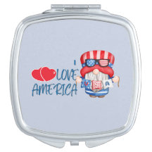 I LIEBE AMERICA Red White & Blue Gnome