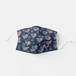 I Liebe America USA Hearts Mund-Nasen-Maske Aus Stoff