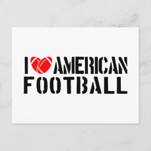 I Liebe American Football Postkarte