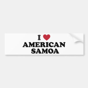 I Liebe American Samoa Autoaufkleber