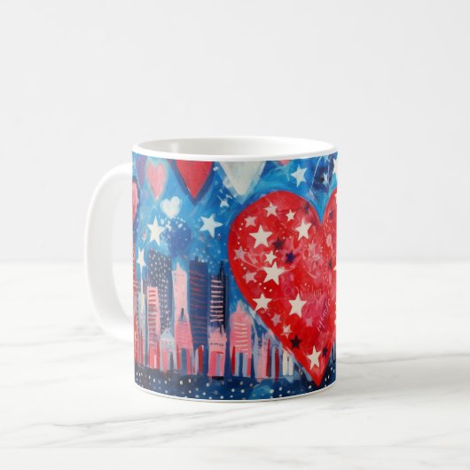 I Liebe Amerika 3 Tasse (Vorderseite Links)