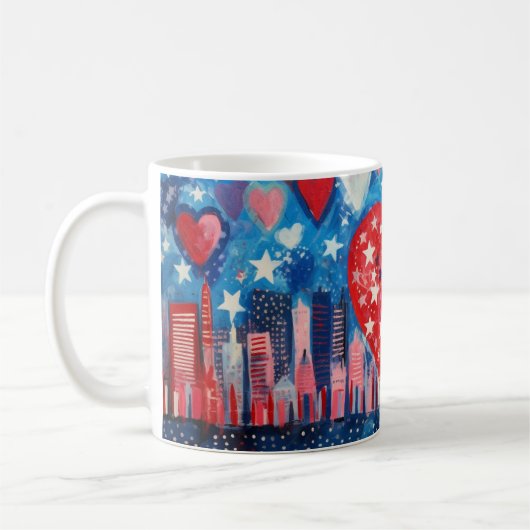 I Liebe Amerika 3 Tasse (Links)