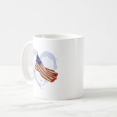 I Liebe Amerika - Amerikanische Flagge Kaffeetasse (Vorderseite Links)