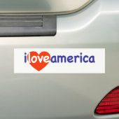 I Liebe Amerika - amerikanischer Patriot Autoaufkleber (Auf Auto)