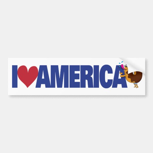 I Liebe Amerika Autoaufkleber (Vorne)