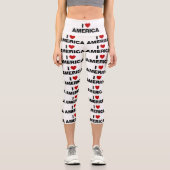 I Liebe Amerika Capri Leggings (Vorderseite)