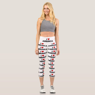 I Liebe Amerika Capri Leggings