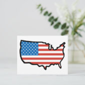 I Liebe Amerika - Flagge der Staaten Postkarte (Stehend Vorderseite)