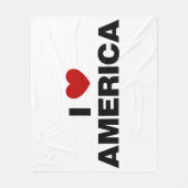 I Liebe Amerika Fleecedecke (Vorderseite)