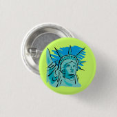 I Liebe Amerika - Freiheitsstatue New York USA Button (Vorne & Hinten)