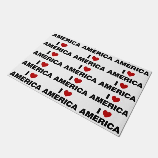 I Liebe Amerika Fußmatte (Schrägansicht)
