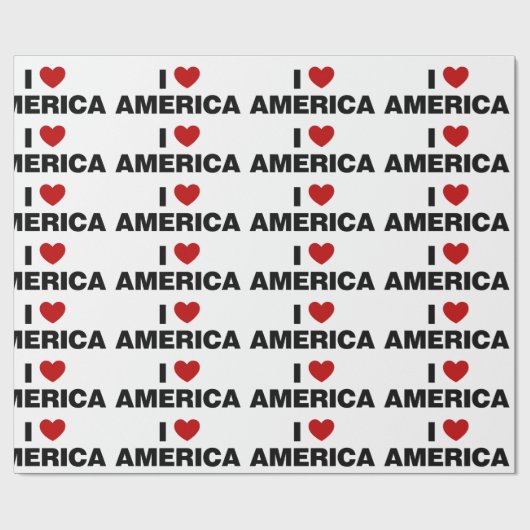 I Liebe Amerika Geschenkpapier (Flach)